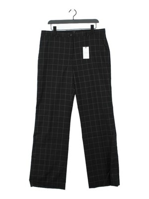 Paul Smith Damen Hose UK 14 Schwarz Wolle mit Polyester Chino Neu Mit Etikett