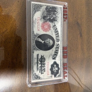 1917 $1 One Dollar Bill Large Size Red Seal Legal Tender High Grade See Pict