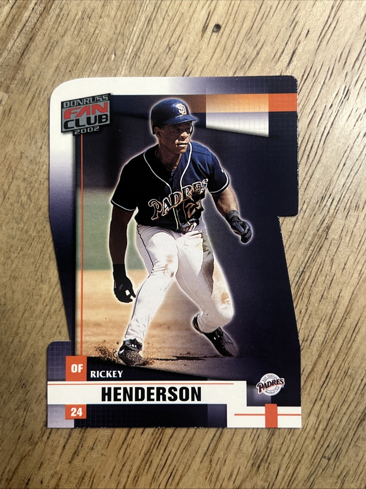 Rickey Henderson 2002 Donruss Fan Club #68 Die-Cut RARE San Diego Padres
