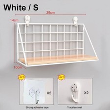 Wall Mounted Shelves No Drilling Wooden Hanging Shelf for Living Room Storage