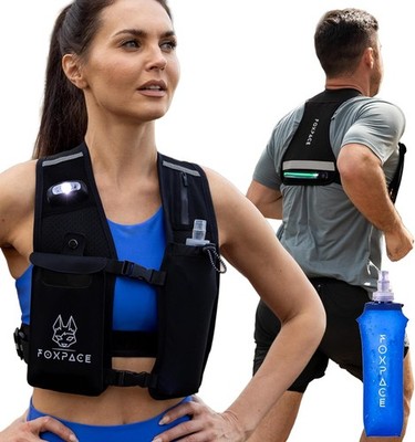 Running Vest for Women Men - Hydration Vest Water Bottle - Breathable Adjustable