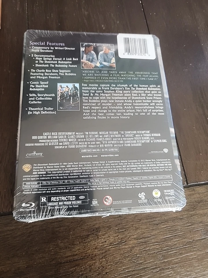 The Shawshank Redemption [Blu-ray Steelbook] BRAND NEW, SEALED! Foto 2 de 2
