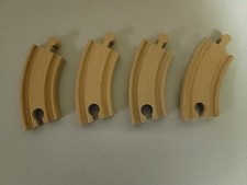 Brio Wooden Railway Train Short Curved Tracks 33337 Very Good Condition