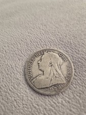 1894 Half Crown Queen Victoria Silver Coin .925 Sterling