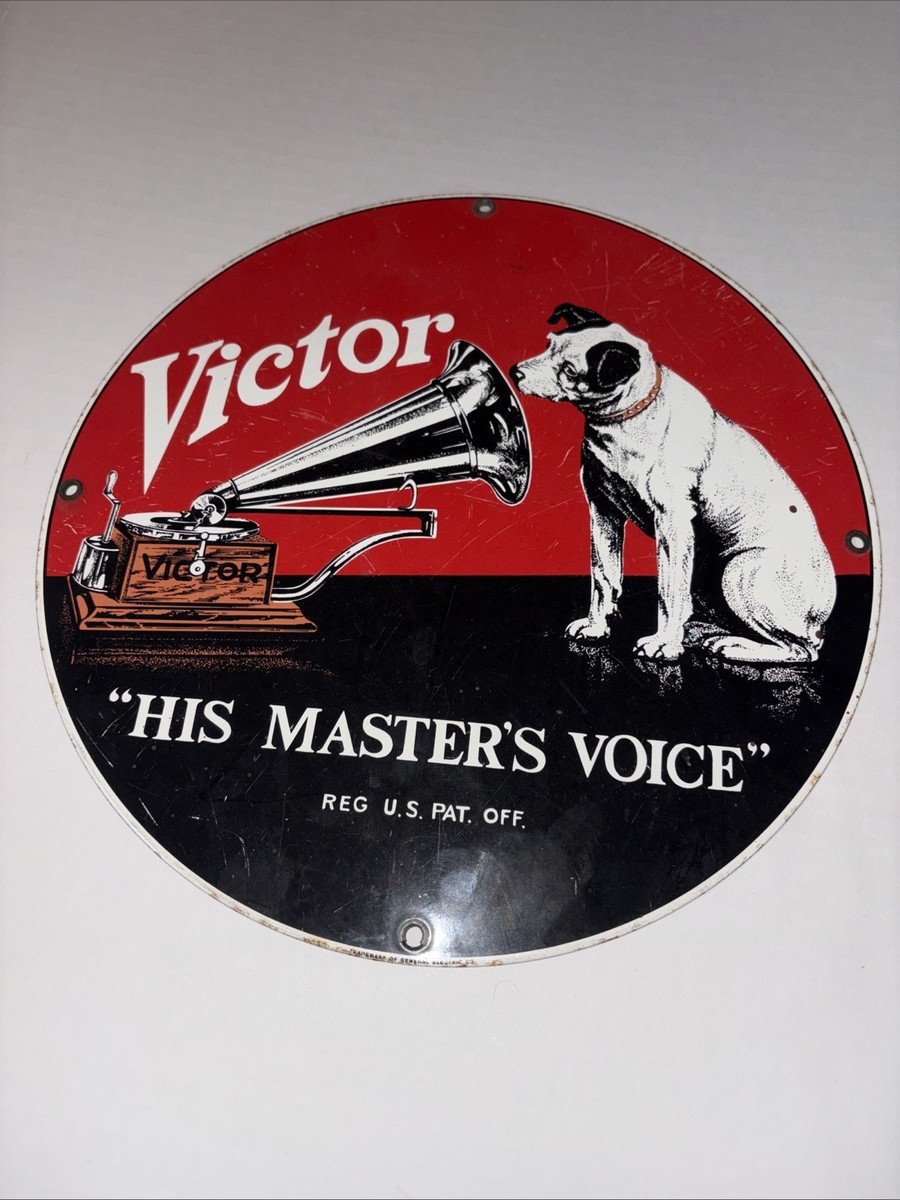 Vintage RCA Victor Nipper Dog His Master's Voice Victrola