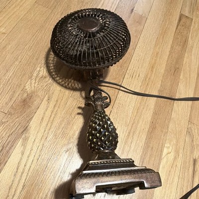 Intertek Table/Desk Fan 6in pineapple Vtg fan plastic 