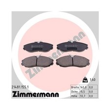ZIMMERMANN Bremsbeläge VORDERACHSE für FORD MAVERICK NISSAN S