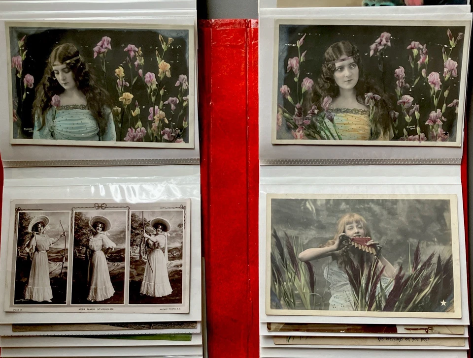 JOB LOT ALBUM POSTCARD COLLECTION. GLAMOUR TOPO GREETINGS. Good/fine cond. - Image 3 of 4