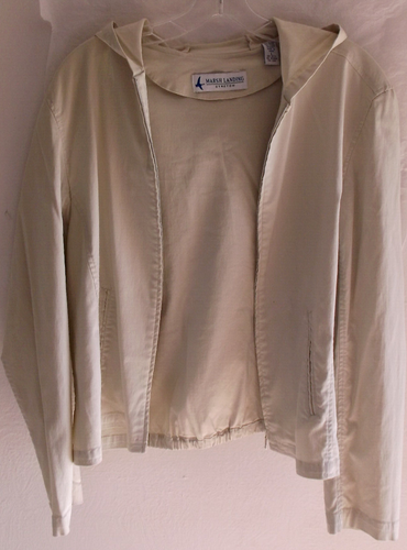 WINDBREAKER L HOODED ZIPUP JACKET XTRA STRETCH LITEWEIGHT MARSH LANDING BEIGE - Picture 6 of 16
