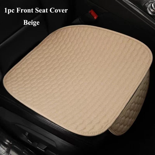 Linen Front Rear Car Seat Cover Protector Seat Back Cushion Pad Mat Fr Truck SUV - Bild 14 von 24