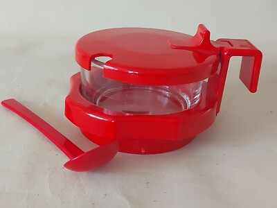 Vintage 70er Jahre rot ABERT Cristallino Formaggera Italien