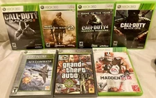 X Box 360 Lot Of 7 Call Of Duty Madden Grand Theft Ace