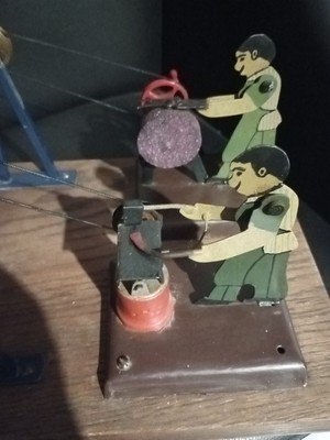 Jouet Mécanique Ancien BING – Le Rémouleur – Tôle – Allemagne Vers 1920