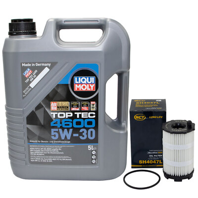 Motoröl Set 5W-30 5 Liter + Ölfilter SH 4047 L für Audi A4 A6 A6 Avant