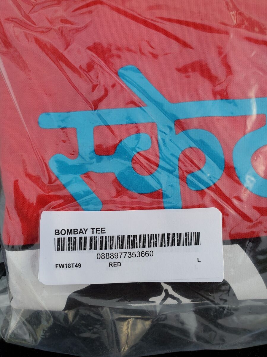 Supreme Bombay Tee in Red Large FW18 Deadstock/ indian hindi Supreme Bombay Tee in Red Large FW18 Deadstock/ indian hindi