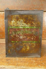 Vintage Antique 1920s French Auto Oil Half Gallon Flat Metal Oil Can Rough Shape