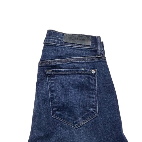 Baldwin Jeans Karlie High Rise Cropped Skinny Selvedge Womens Size 27 Dark Wash - Picture 5 of 9