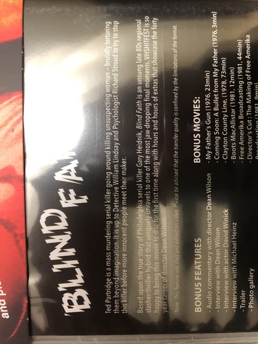 Blind Faith Blu Ray mit Slip VHS (Hitfest) Region Free Neu - Bild 7 von 7