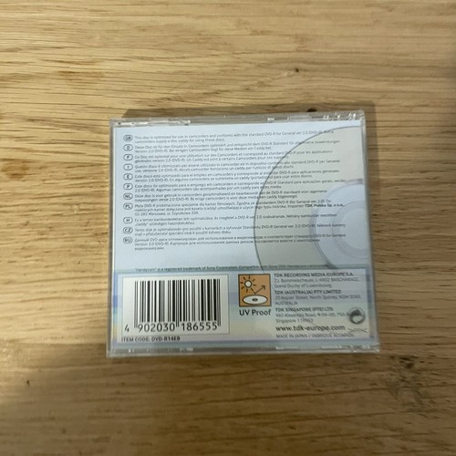 TDK Camcorder Disc DVD-R 30 Min Single Sided Scratchproof - Picture 2 of 4