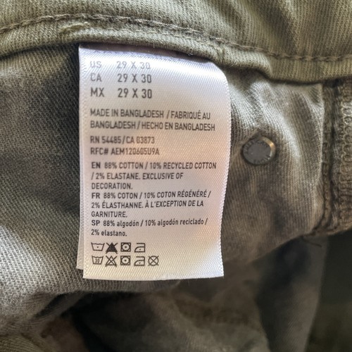 Men's AE Airflex+ Slim Fit Jeans American Eagle Olive Green 29x30 Preowned - Picture 3 of 5