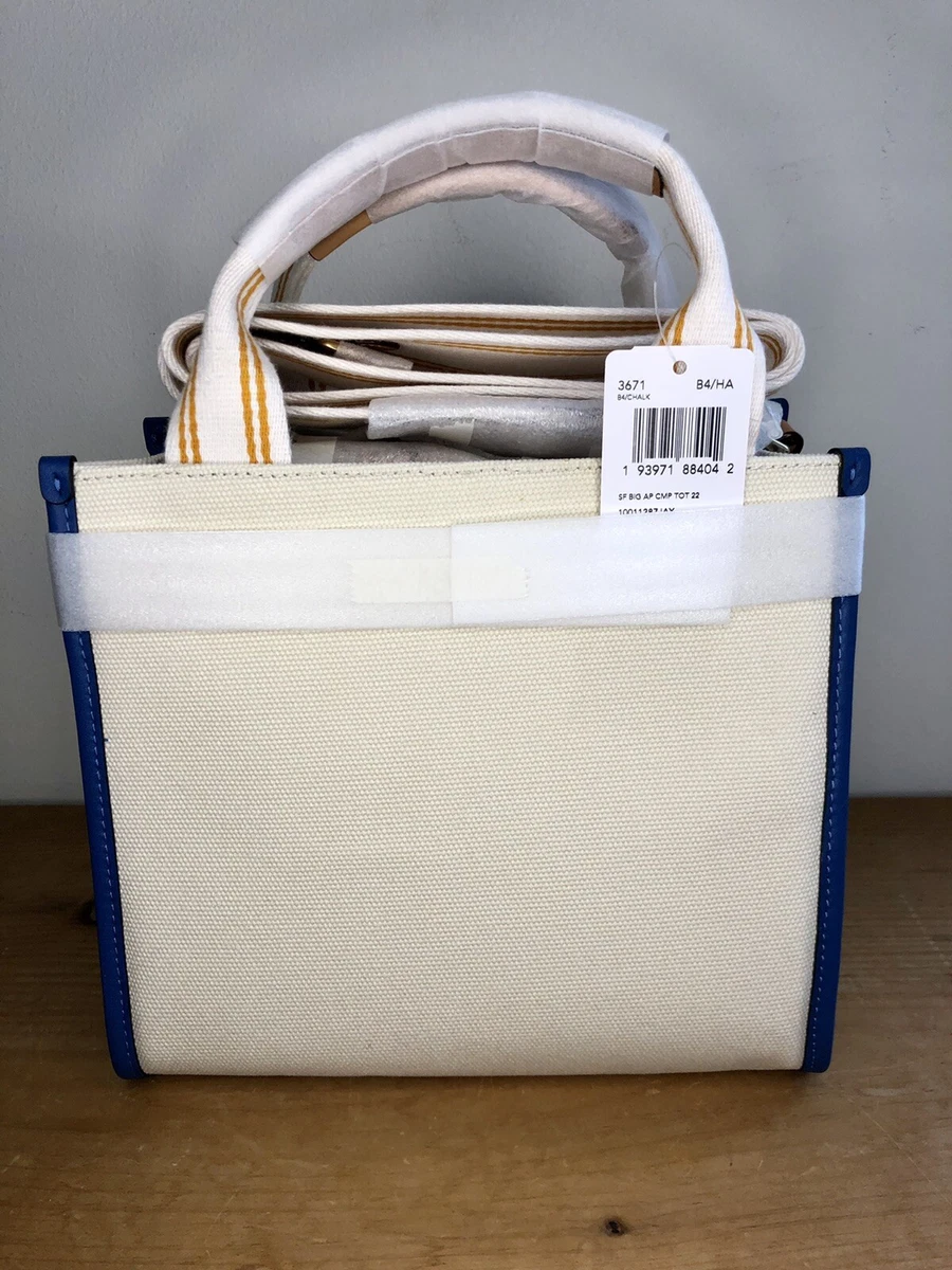 New Coach Tote 22 With Sci Fi Big Apple Camp Print Chalk eBay
