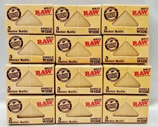 12 Boxes Raw Classic Single Wide Natural Unrefined 5 Meter Rolls Rolling Papers