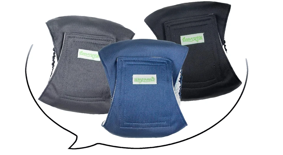 Wegreeco 3PK Male Dog Washable Reusable Belly Band Diapers,Blk/Charcoal/Navy,XXL - Image 2 of 4