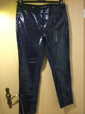 Marc Cain Lack Biker Lederhose N5 Gr.42/44 💎 Damen Shape Effekt Hose 💎 NEU