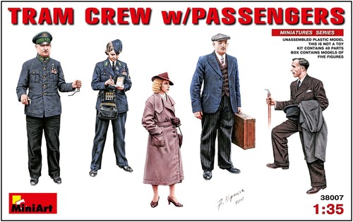 MiniArt 38007 – 1:35 Figure Tram Personnel + Passager – Maquette Plastique – Kit Construction – Modélisme Fidèle