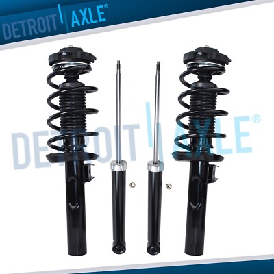 Front Struts w/Coil Springs Rear Shock Absorbers for Volkswagen VW Golf Jetta