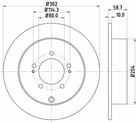 2X Hella 8DD 355 119-061 Bremsscheibe FüR CitroËN Mitsubishi Peugeot-image