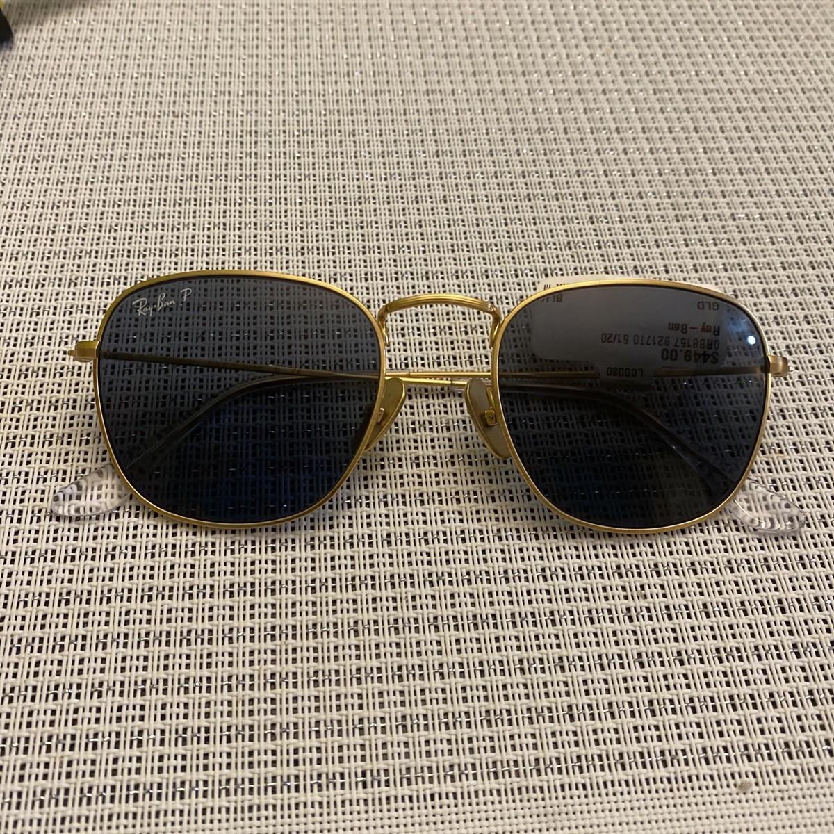Ray-Ban RB 8157 9217/T0 51mm FRANK Gold/ Blue Polarized 