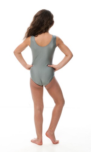 Mädchen Tanz Gymnastik ärmellos glänzend Lycra Ruche Trikot alle Farben KDC006 - Bild 77 von 125