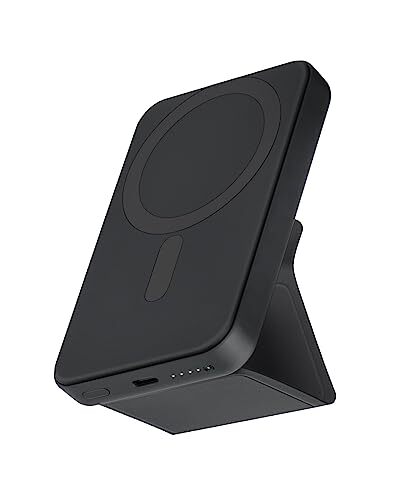 Portable Power Bank 6500mAh Foldable Magnetic Battery Pack Fast Charging Black