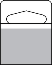 1-1/4" x 1-5/8" Slot Holed Adhesive Hang Tabs 1000/Pack