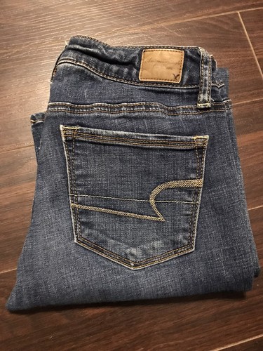 American Eagle Ae Jeans para Mujer Talla 2 Corto Skinny Kick Super Stretch  azul usado En Excelente Condición | eBay