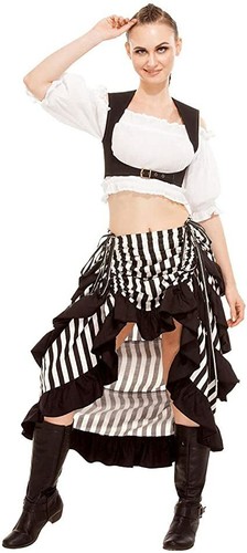 Skirt Steampunk Gothic Victorian Women Long Goth Ruffle Punk Tiered - Picture 21 of 84