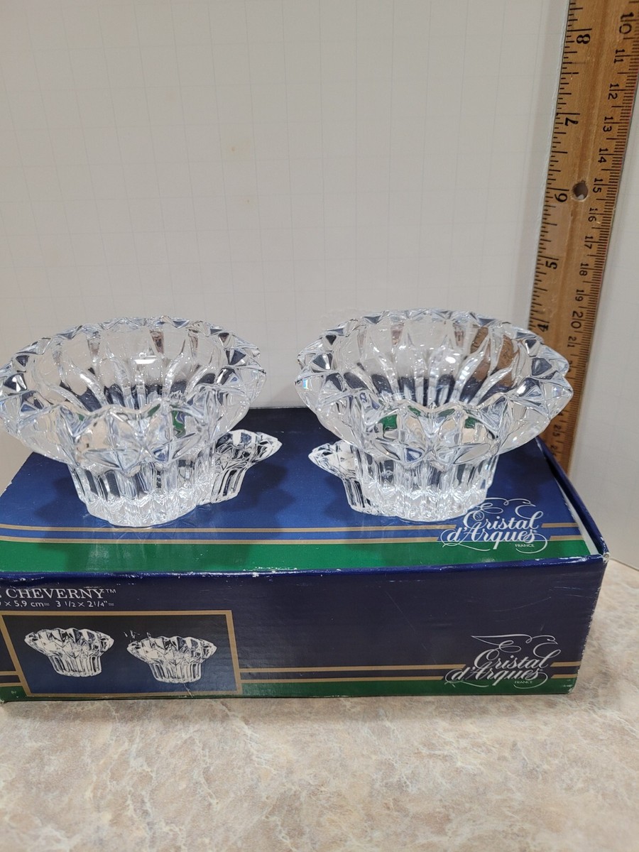 Cristal D'Arques set of Crystal Candle Holders | eBay