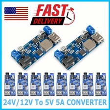 10 Packs 24V / 12V To 5V 5A Power Module DC-DC Step-Down Power Supply Converter