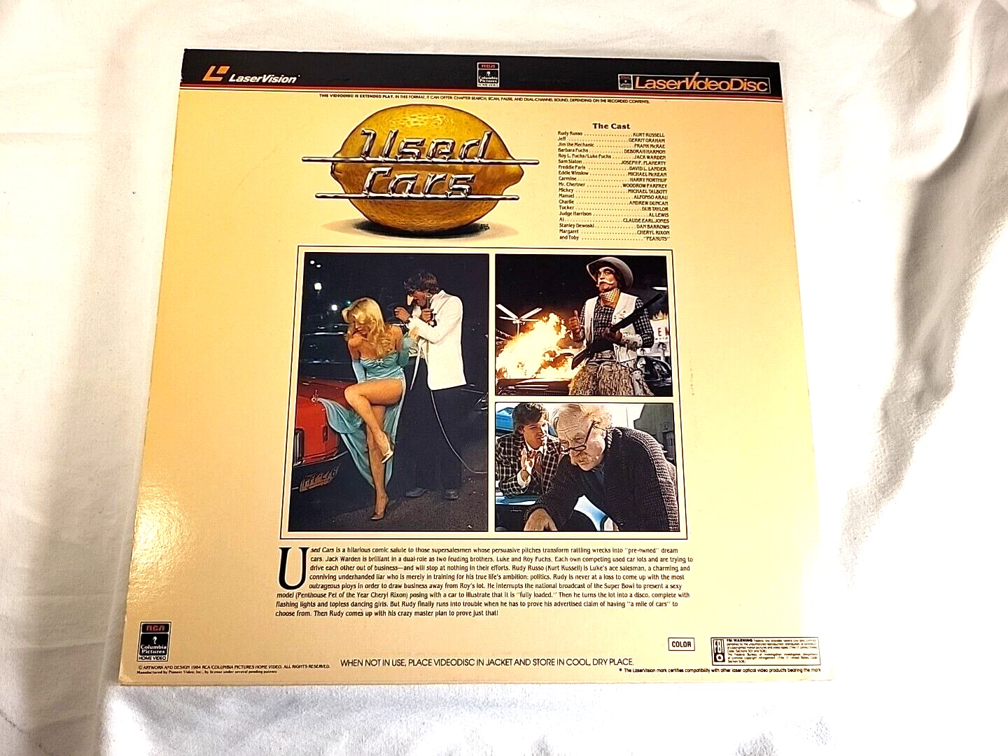  used cars laserdisc kurt russell jack warden robert zemeckis 1980 