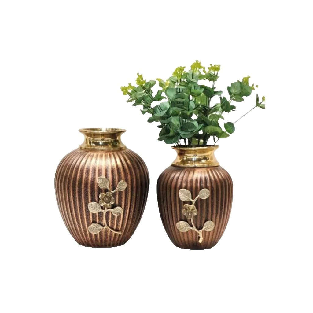 Brown Metal Vases