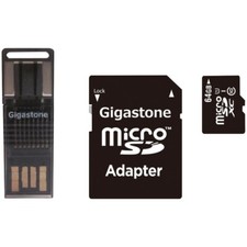 Gigastone GS-4IN1600X64GB-R Prime Series microSD Card 4-in-1 Kit 64GB 