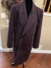 Tibi Women's Eggplant Color Wool Blend Long  Coat Size. L Nwt $995 New With Tgas
