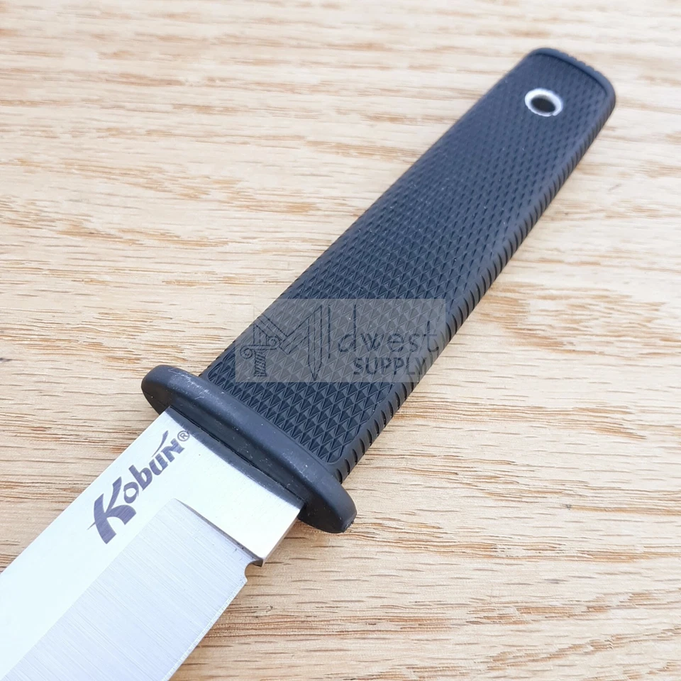 冷钢 Kobun 固定刀 5.5 英寸 AUS8A 钢制 Tanto 刀片黑色 Kray-Ex 手柄 — 第 3/4 张图片