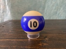 Vintage Number 10 Blue Striped Pool Ball Replacement Billiards