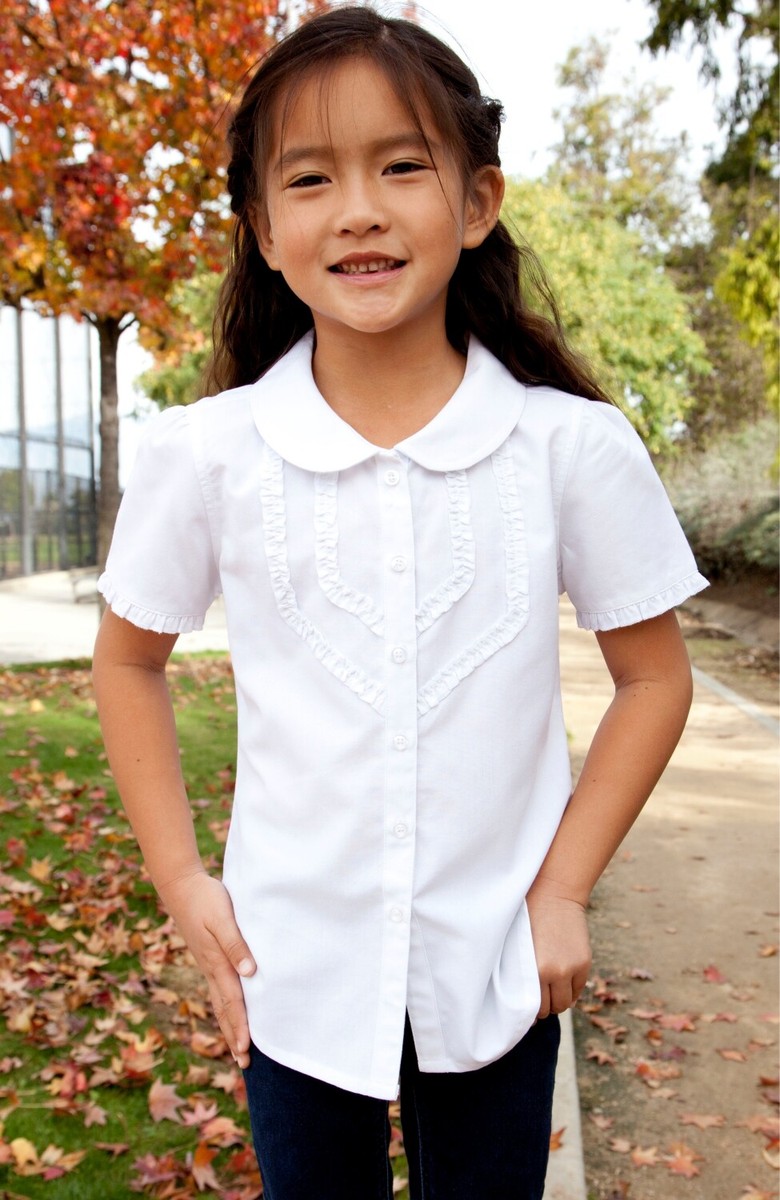 Toppy-T Girl School Uniform Button Down Short Sleeve Peter