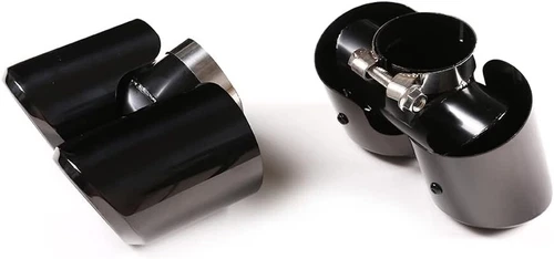 Fits for LR Defender 90 110 2020-2025 2PC Glossy Black Tailpipe Exhause Pipe - Picture 5 of 7