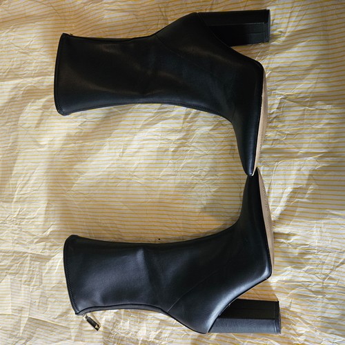 GUESS Black Pointed Toe Block Heel Sock Boots – Size UK 8 / EU 41 – Worn Once - Picture 8 of 9