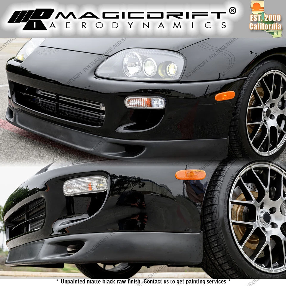 For 93-98 Toyota Supra MK4 TRD V2 Style TRD2 Front Bumper Body Lip Kit Urethane Foto 4 de 4