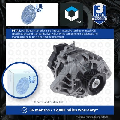 Alternator fits HYUNDAI i30 FD 1.4 07 to 12 G4FA Blue Print 373002B300 Quality